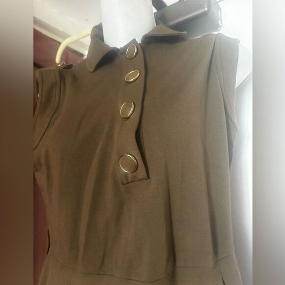 Massimo Dutti big button pencil skirt bottom dress tennis dress y2k classy - Picture 1 of 6